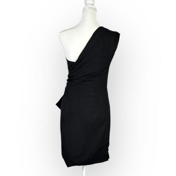 Victoria Victoria Beckham One Shoulder Dress Women's 4 Black Short Sheath - Picture 5 of 15